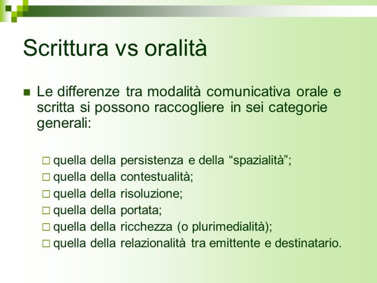 Differenze tra interpretazione orale e scritta