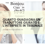 Guadagni degli interpreti al Tribunale in Italia