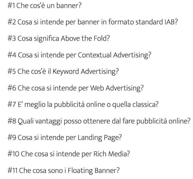 Come adattare le FAQ del sito per utenti italiani