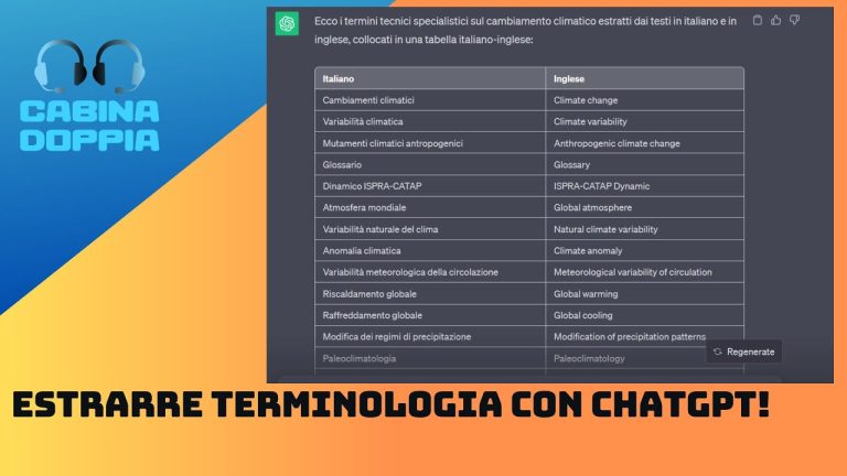 Creare glossari di termini tecnici per utenti italiani