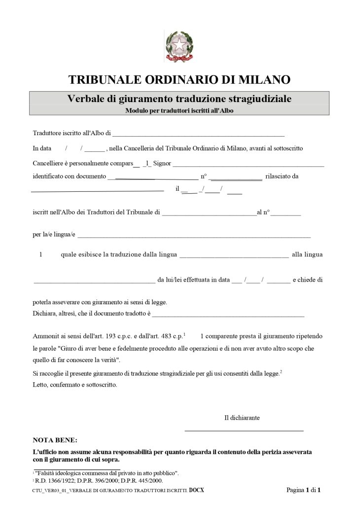 Traduzioni documenti giuridici affidabili in italiano