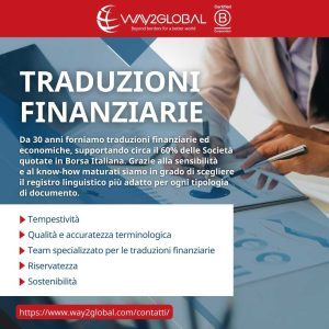 Traduzioni finanziarie professionali per aziende italiane