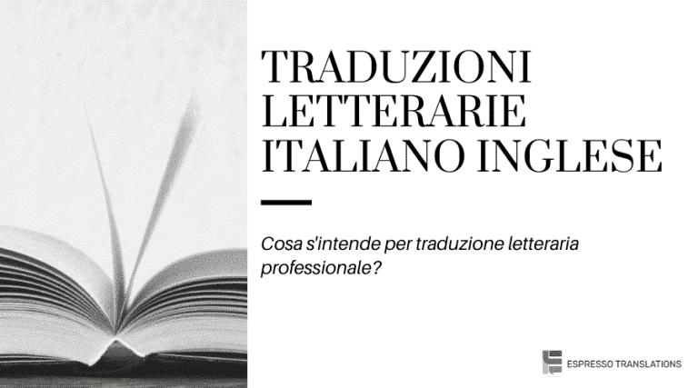 Traduzioni letterarie professionali in italiano