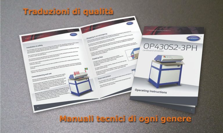 Traduzioni professionali di manuali tecnico-scientifici