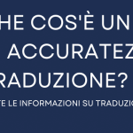 Traduzioni verbali accuratezza e qualità in italiano